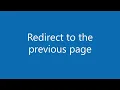 JavaScript redirect to the previous page