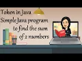 ICSE Std 9 Java Token and its type Simple java program to print the sum of 2 numbers