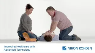 Nihon Ko en Cardiolife AED-3100 - Performing CPR with the help of an AED