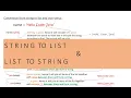 converting a string into list list into string - Python tutorial for beginners