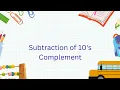 Subtraction of 10 s complements of tense complement on Abacus on Abacus