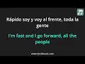 Clave Especial - Rápido Soy Lyrics English Translation - Spanish and English Dual Lyrics