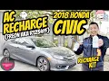 How to AC Recharge Refill 2018 Honda Civic Refrigerant Check Recall First R1234yf