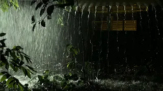 Deep Sleep Instantly With Heavy Rain On Roof Thunder Relaxing Rain Sounds For Sleep Meditation 