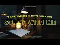 3-HOUR STUDY WITH ME🏡 / calm lofi / A Rainy Evening in Tokyo / with countdown+alarm