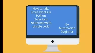 How to take screenshot using python selenium How to take Screenshot in Selenium Webdriver