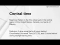 Central-time Meaning