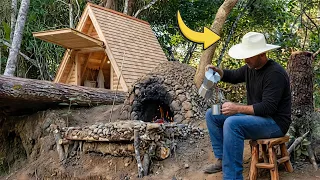 4 dias acampando sozinho construindo um abrigo de sobrevivência #asmr