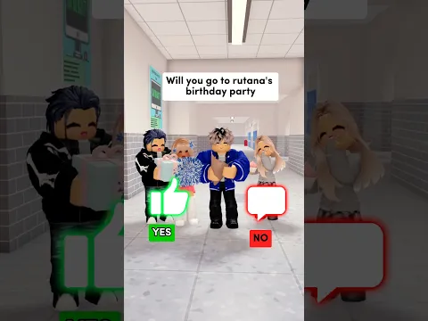 The girl was not invited to the birthday because she was poor 😍 #shorts #robloxstory