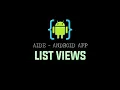 AIDE Tutorial - Android App List Views