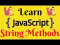 JavaScript Lecture - 51 String Methods indexOf lastIndexOf slice search substring substr