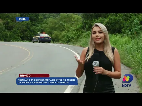BR-470: neste ano já ocorreram 7 acidentes na trecho da rodovia chamado de "curva da morte"