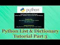 Python List and Dictionary Tutorial Part 3