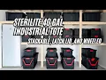 Sterilite Storage Bins 40 Gal - Stackable latch lid and wheeled