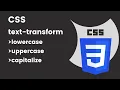 css text transform property in hindi css tutorial 2022