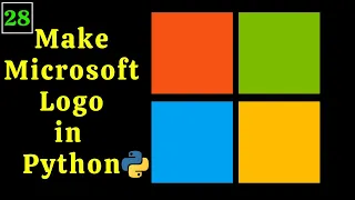 Make Microsoft Logo in Python Turtle Library Python Turtle Graphics Tutorial make logos