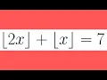 An equation with floor values An algebraic adventure in equations and inequalities