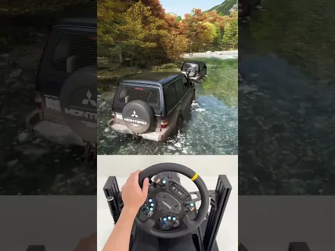 Offroading! #forzahorizon6 #pajero #steeringwheel