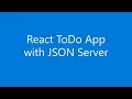 ToDo App - React Axios Bootstrap Part 1