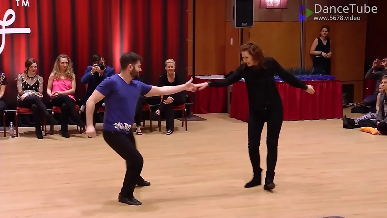 Improv West Coast Swing Dance - Ben Morris & Virginie Grondin - Budafest 2018 Pro Jack & Jill Show
