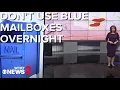 Blue Mailboxes Don t drop bills or Valentine s gifts in them after hours