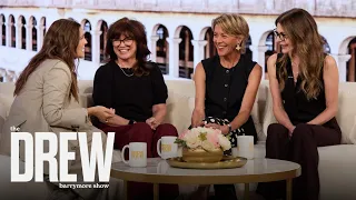 hot in cleveland cast reacts to nostalgic photos from over the years the drew barrymore show