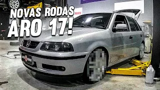 FICOU S-U-R-R-E-A-L???? AS NOVAS RODAS ARO 17 DO GOL TURBO DESBLINDADO! (ft.Pilkington)
