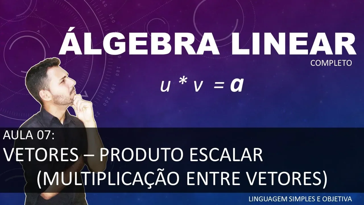 ÁLGEBRA LINEAR - Aula 07 - Vetores - Produto Escalar  (Multiplicação entre vetores)