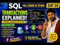 SQL Transactions Explained in Telugu COMMIT ROLLBACK SAVEPOINT Day 28 SQL Course