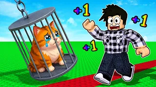 Chaque Seconde +1 de VITESSE pour SAUVER TON CHAT dans Roblox...