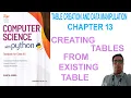 CBSE Class 12 Chapter 13 CREATING TABLE FROM EXISTING TABLE