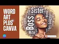Create Word Art using Canva Step by Step Canva Tutorial for beginners Face Portrait