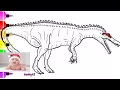 How to Draw and Coloring Dinosaur in Jurassic World and Dinosaur Coloring Pages for Kid 146
