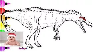 How to Draw and Coloring Dinosaur in Jurassic World and Dinosaur Coloring Pages for Kid 146