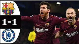 من الذاكرة ملخص مباراة برشلونة ضد تشيلسي 1 1 دوري الابطال 2018 تعليق عصام الشوالي HD 