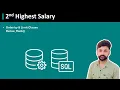 Find the Second Highest Salary in SQL Explained in 5 Minutes Data Engineering Interviews