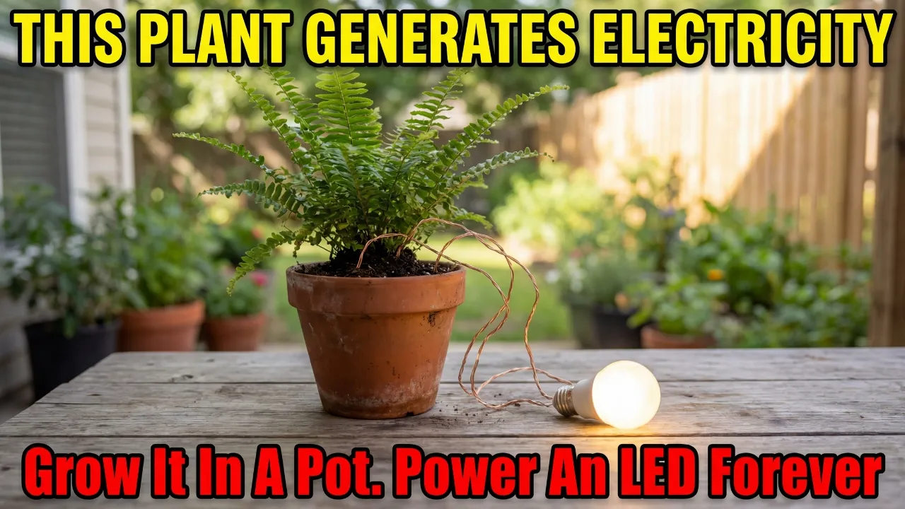 This Plant Generates Electricity. Grow It In A Pot. Power An LED Forever.