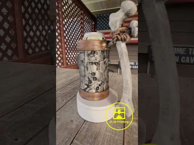 Bone Stack Can Koozie with Bone Handle - Tallboy and 12 ounce video thumbnail