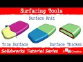 Solidworks trim knit thicken surface