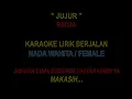 Jujur Karaoke Nada Wanita / Female - Radja