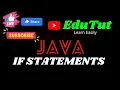 If Statement Java For Beginners EduTut Learn Easily in Tamil