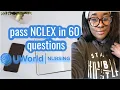 I PASSED NCLEX in 60 QUESTIONS UWorld Tips Sharing my Scores