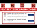 200 Seatgeek Promo Codes for New Existing User