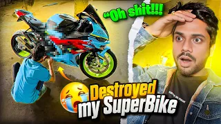 SHIT!!! π¨ I Destroyed my βΉ25,00,000 Lakh worth Superbike BMW S1000RR π£