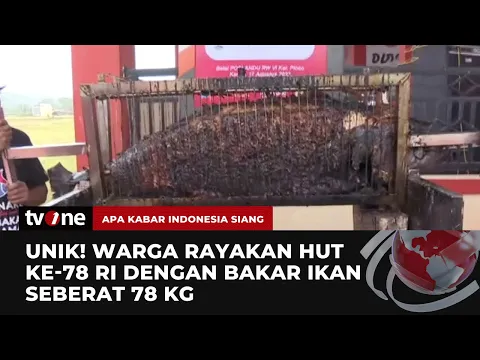 Warga Pacitan Rayakan HUT ke-78 RI dengan Bakar Ikan Seberat 78 Kg