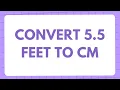 5 5 feet in cm Conversion of 5 5 Feet ft in Centimeters cm Convert 5 5 ft to cm