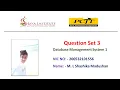 Database Management System 1 Question Set 3 1st Year Java Institute M L Shashika Madushan