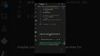 Python pass Statement in a Min Control Flow Tools Python for beginners