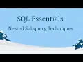 SQL Essentials Nested Subquery Techniques