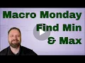 EverdayVBA Macro Monday Challenge - Find the Highest and Lowest Number in a Table 2016-07-18